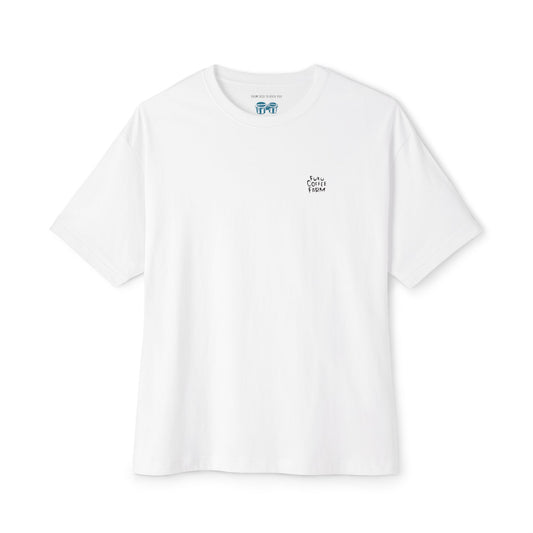 Unisex Oversized Boxy Tee (White)